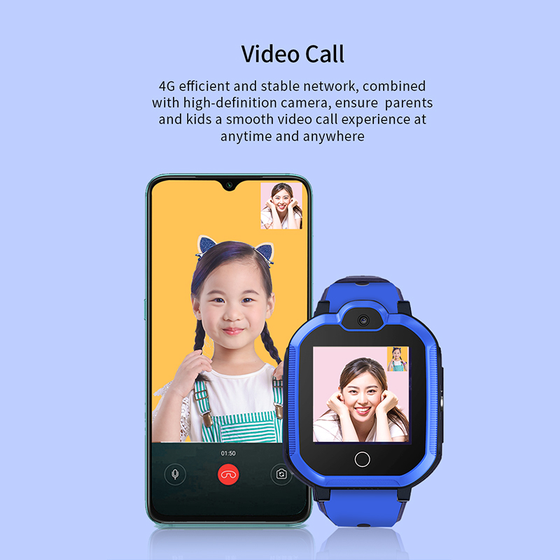 Smart watch Silicon bracciale T6 (JYDA149) Rilevazione della frequenza cardiaca l 4G video call bambini watch