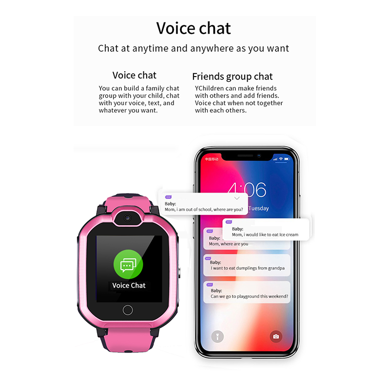 Smart watch Silicon bracciale T6 (JYDA149) Rilevazione della frequenza cardiaca l 4G video call bambini watch