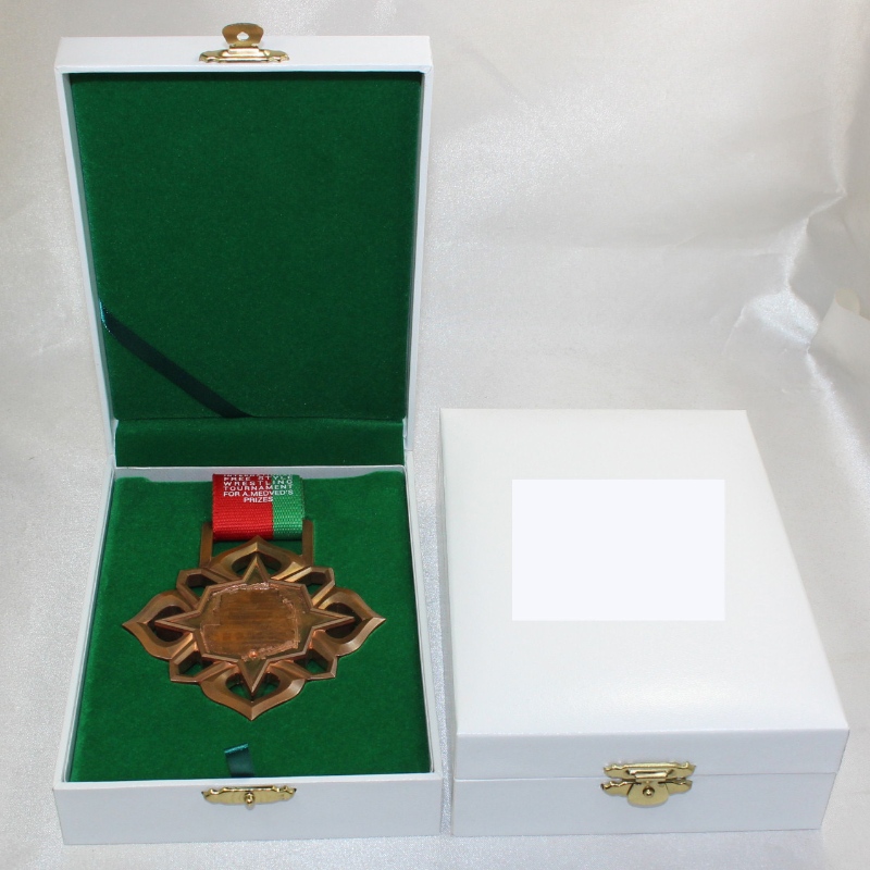 Voce V-15L rettangolo in pelle di cuoio per 90*120 mm medaglia, medaglia -, distintivo di moneta, ecc. mm.110*157*40, pesi circa 185g