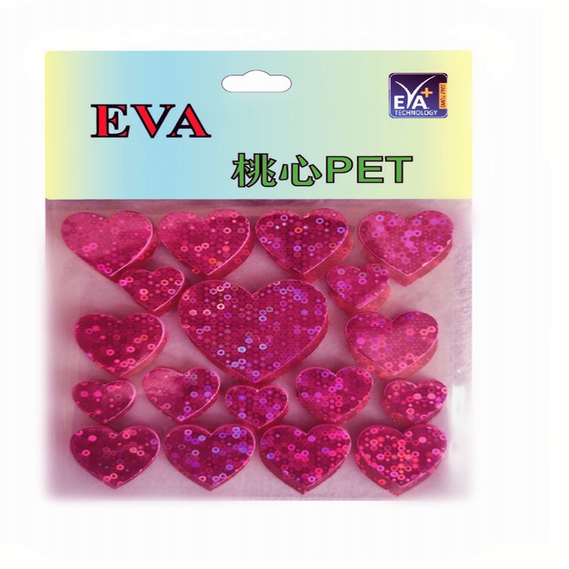 Foam stickers PET Foam Glitter PET Foam Hearts PET