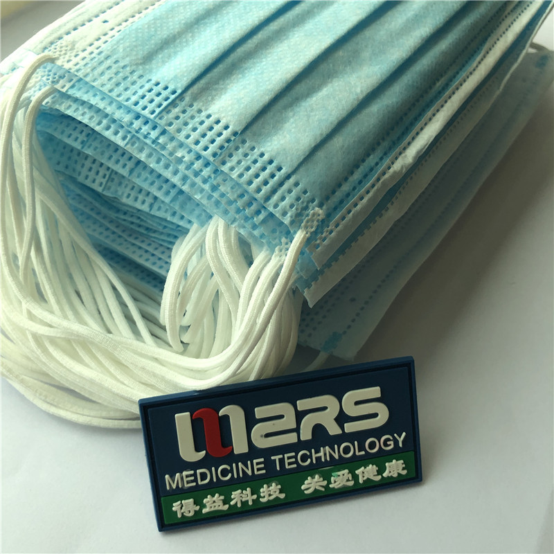 Maschera per il viso medica monouso non tessuta 3ply all'ingrosso con passante per l'orecchio