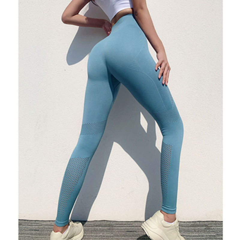 Pantaloni da yoga elasticizzati da donna a vita alta sportivi aderenti con pantaloni ad asciugatura rapida