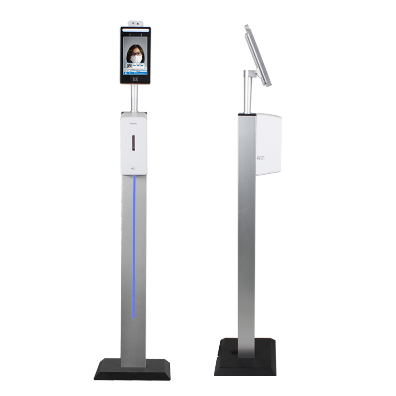Chiosco lcd per misurazione della temperatura con riconoscimento facciale wireless da 8 pollici per la presenza dell'accesso alla porta di sicurezza