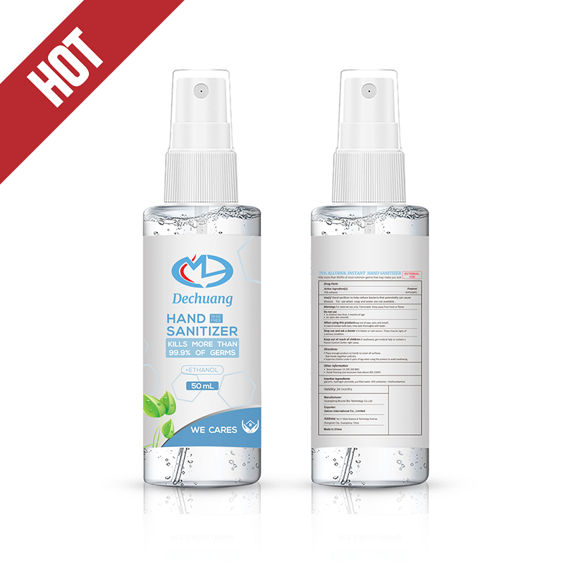 50ml 75% spray disinfettante per mani senza alcool