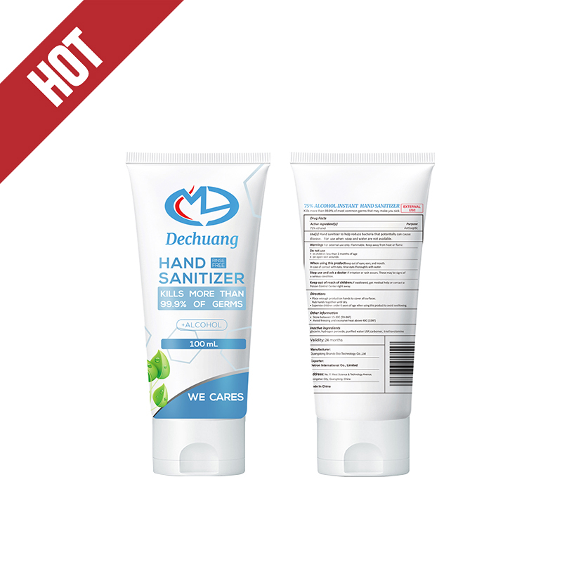 100ml 75% Alcol analcolico gel disinfettante a mano istantaneo