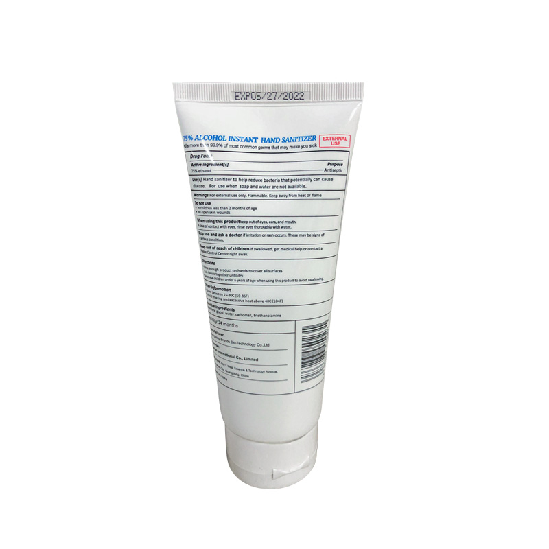 100ml 75% Alcol analcolico gel disinfettante a mano istantaneo