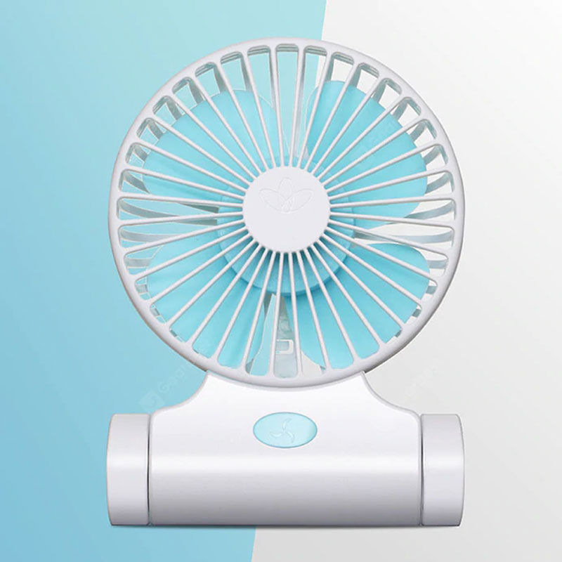 Applique Ventilatore elettronico a sospensione USB Ricarica portatile Mini Desktop Angolo regolabile portatile esterno - Bianco