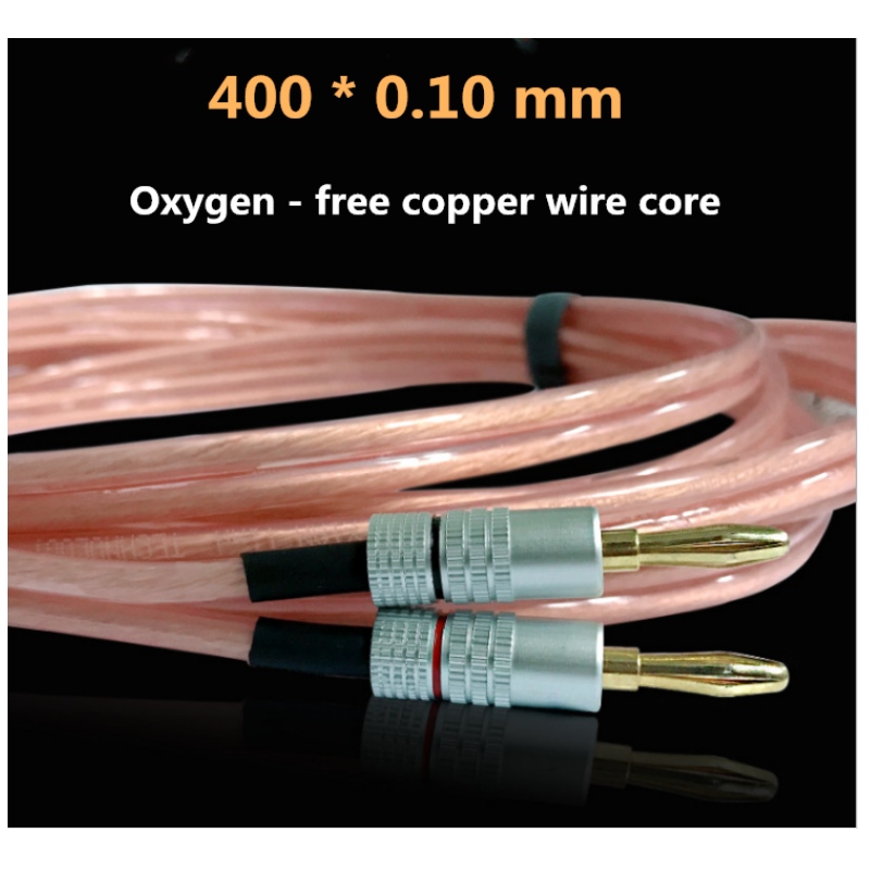 Custom provided Banana Head speaker wire 5.0mm800 core high purity rame doppio isolato doppio cavo audio parallelo