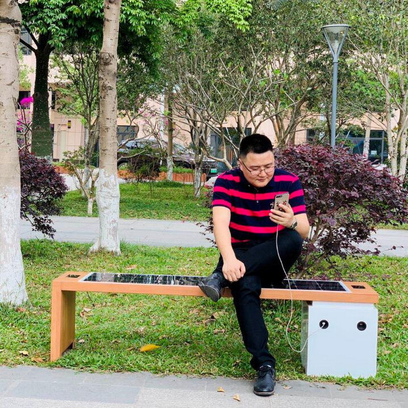 Bluetooth Free Wifi Wireless Charging Bench with Solar Panel