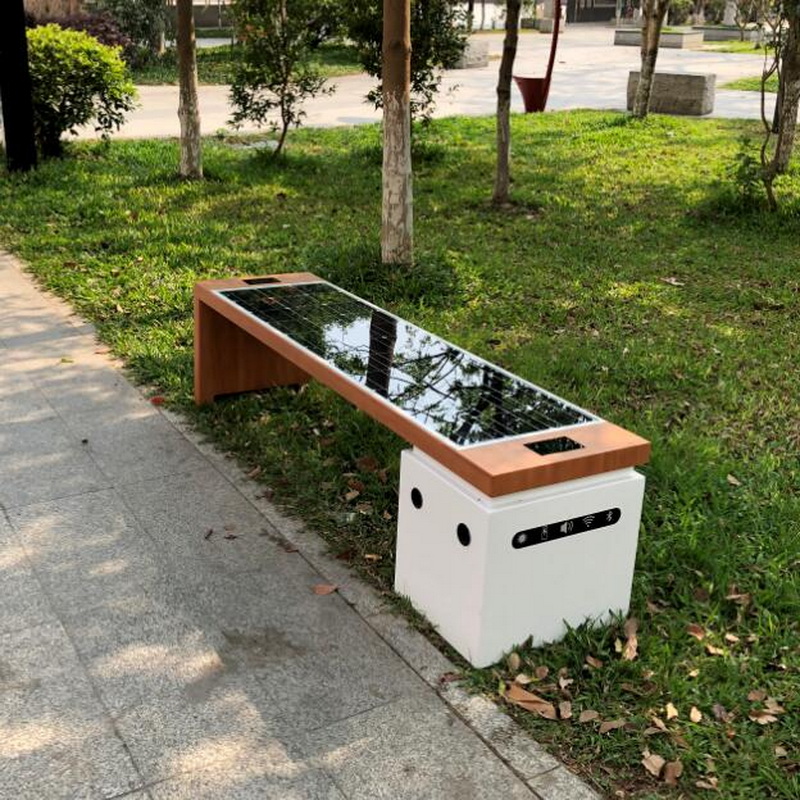 Bluetooth Free Wifi Wireless Charging Bench with Solar Panel