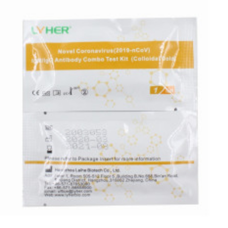 Kit test combinato anticorpo IgMIgG 2019-nCoV (oro colloidale)