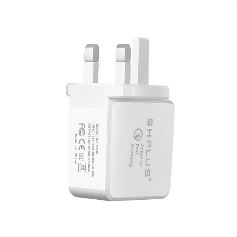 EU/US/UK Plug 2.1A 4 Port USB Charger AC Travel Charter Adapter caricabatterie portatile 18W 3.0 a ricarica rapida