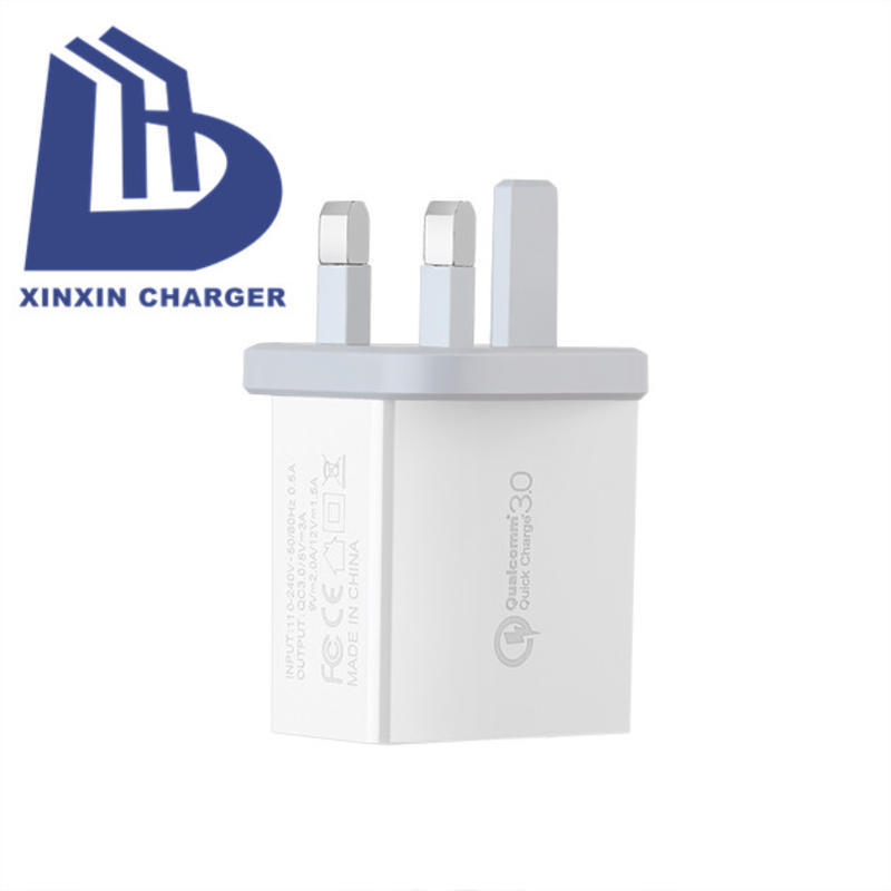 Caricabatterie rapido Caricatore da muro con spina USB per iPhone Caricatore da viaggio con presa USB QC3.0