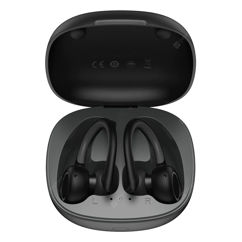 Baseus Encok W17 Sport Auricolari Bluetooth Auricolari TWS Cuffie wireless Cuffie Supporto Qi Ricarica wireless Smart Touch IP55 Impermeabile - Nero