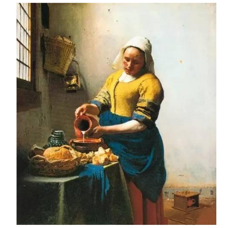 Greeting Card Johannes Vermeer Dipinting, Carta d'invito include buste bianche.Design personalizzato