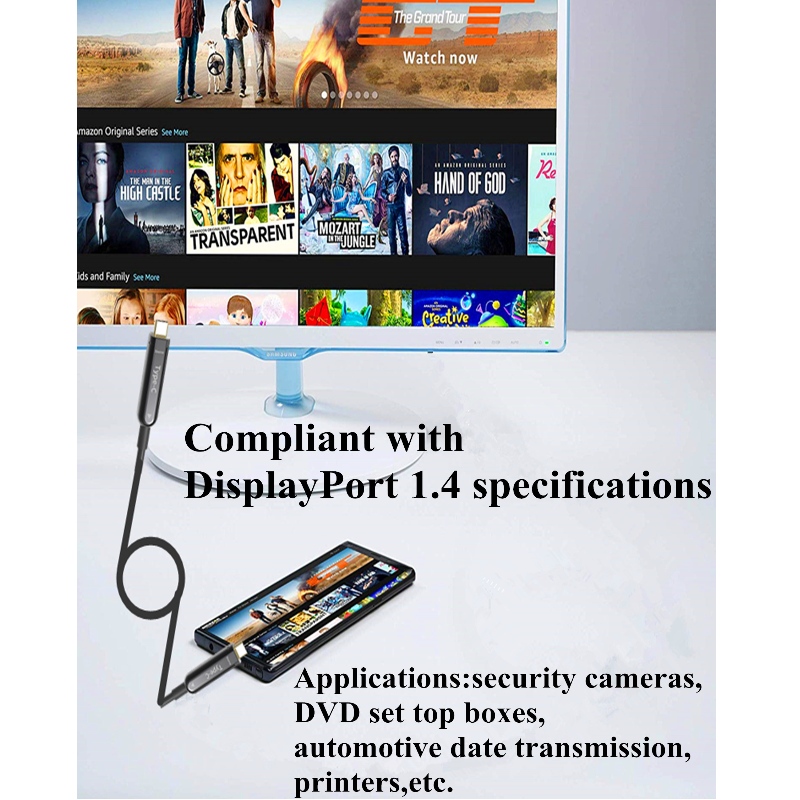 Cavo di tipo C da 20 M (65 piedi) 4K * 2K a 60 Hz 10 g per telefono cellulare apple macbook da collegare con HDTV