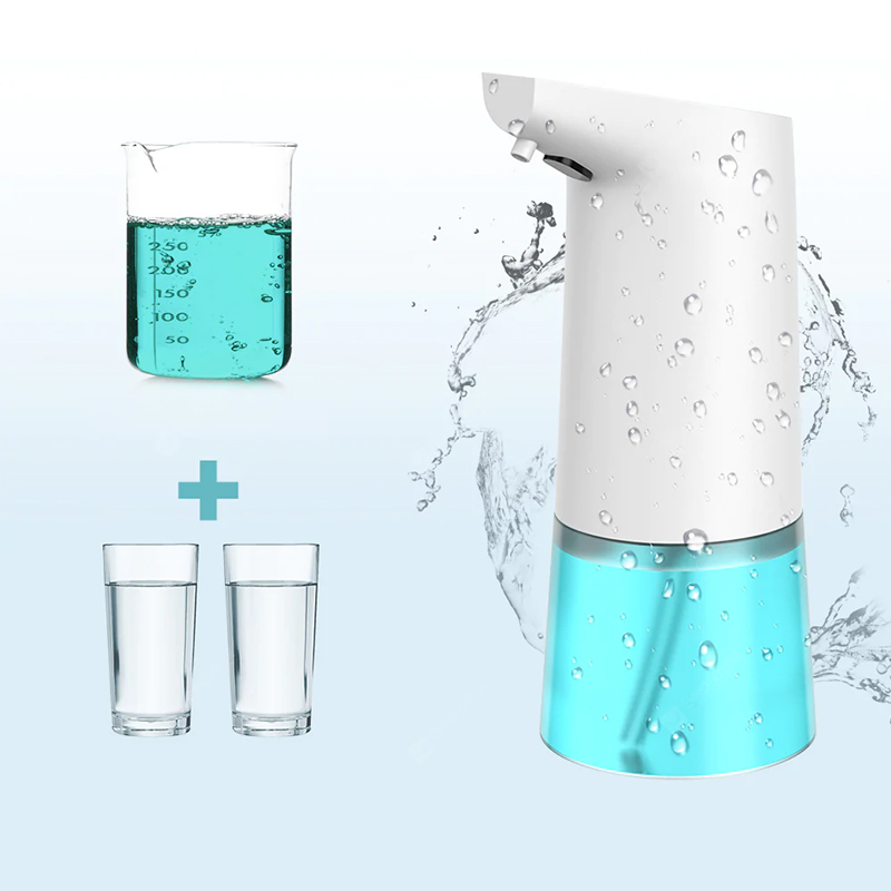 AD-1807 Erogatore automatico di sapone in schiuma ad induzione Dispenser di lavaggio in schiuma 350ml - Bianco