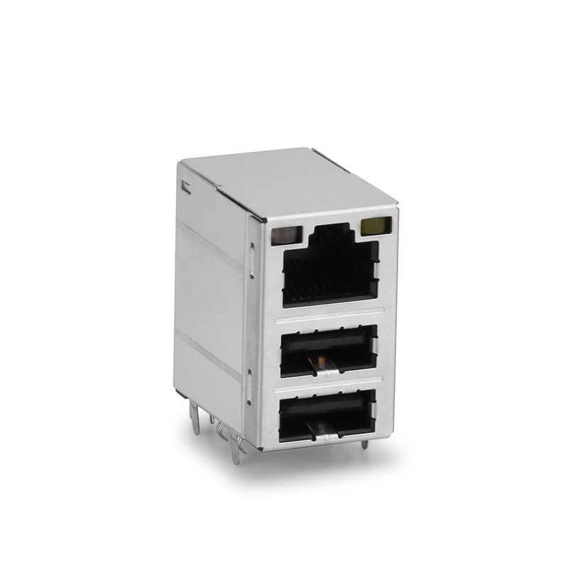 RJ45+USB2.0(Filtro),LED,Shield Case