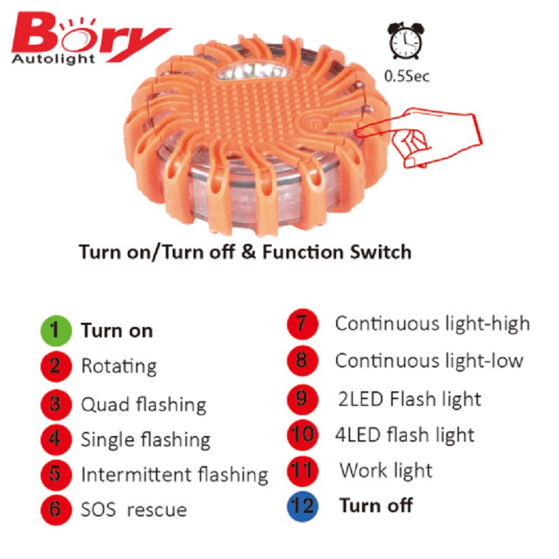 LED Trafic Flare Emergency Warning Light