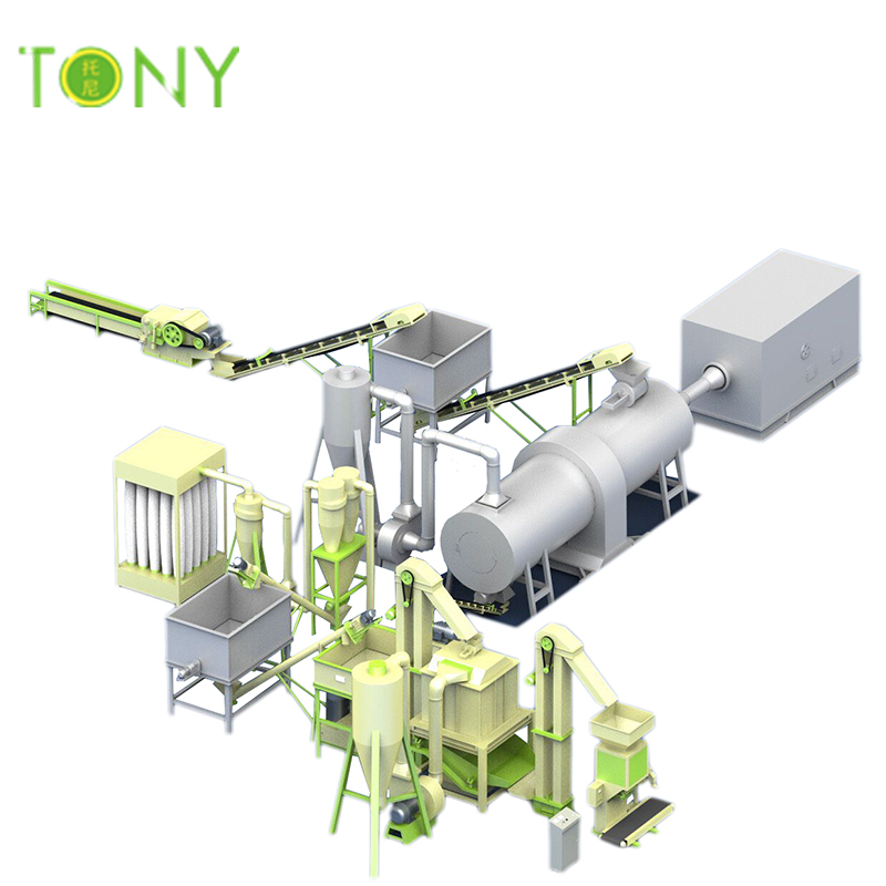 TONY alta qualità e tecnologia professionale 7-8Tons / hr impianto di pellet a biomasse