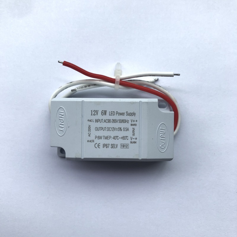 6W 36V 0.16A non riempimento di colla Guscio di plastica impermeabile led Alimentatore switching regolato trasformatore per banca di potere ip67