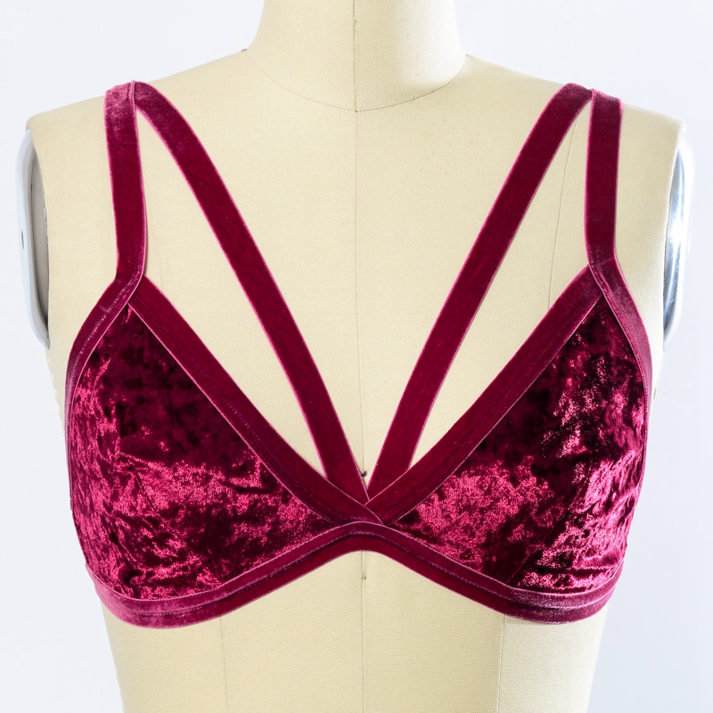 GA-5316Grace Girl Bralette schiacciato con velluto