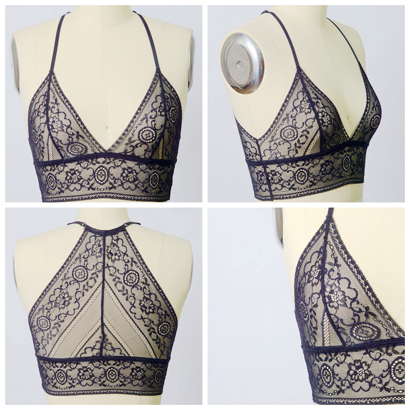 GA-5394 Grace Girl Chantilly Pizzo Linea lunga Bralette all'ingrosso