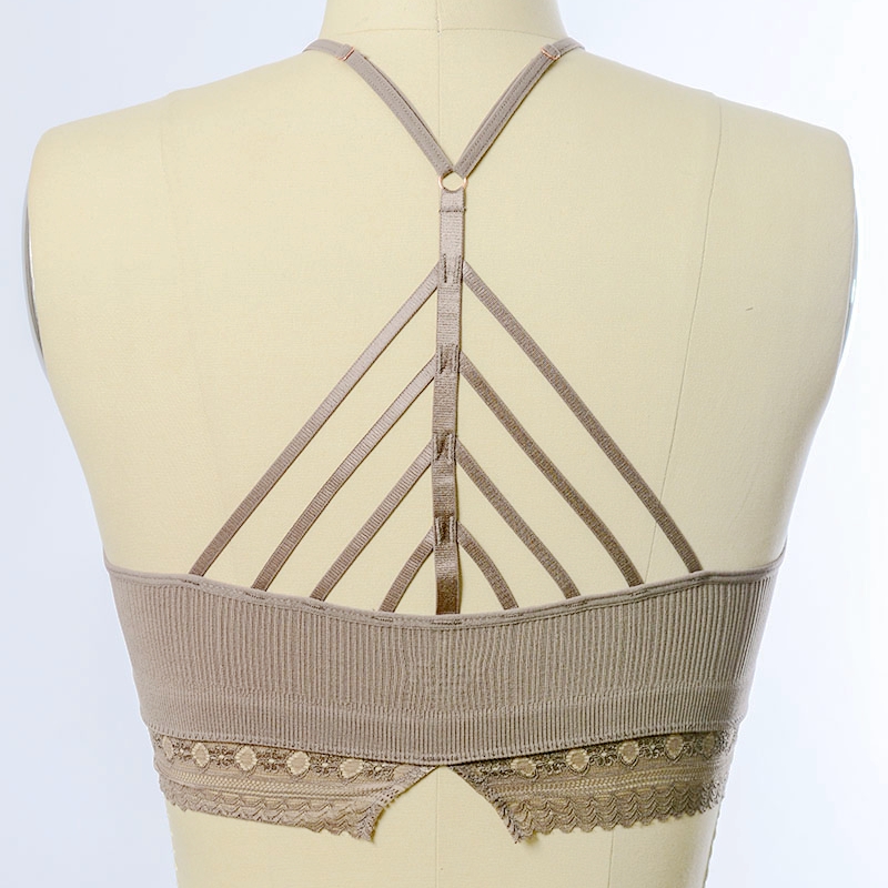 GA-5438 Grace Girl Girl High Collo Crochet Pizzo Trim Bralette Commercio all'ingrosso