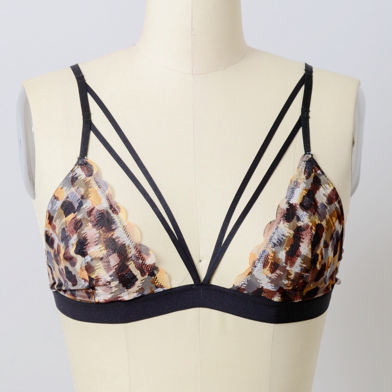 GA-5498 Grace Girl Girl Splash Leopard Strappy Bralette all'ingrosso