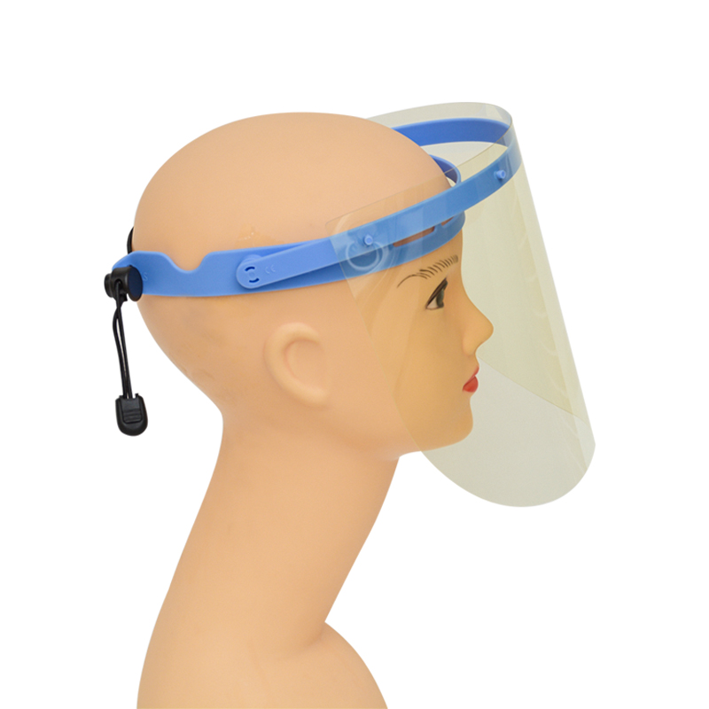 Visiera protettiva in PET anti-appannamento regolabile anti-UV da 0,35 mm