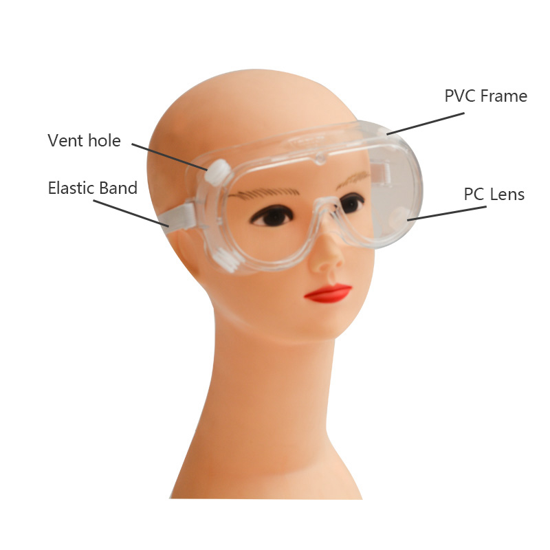 Occhiali protettivi di sicurezza per la prevenzione degli spruzzi di olio in plastica standard generali