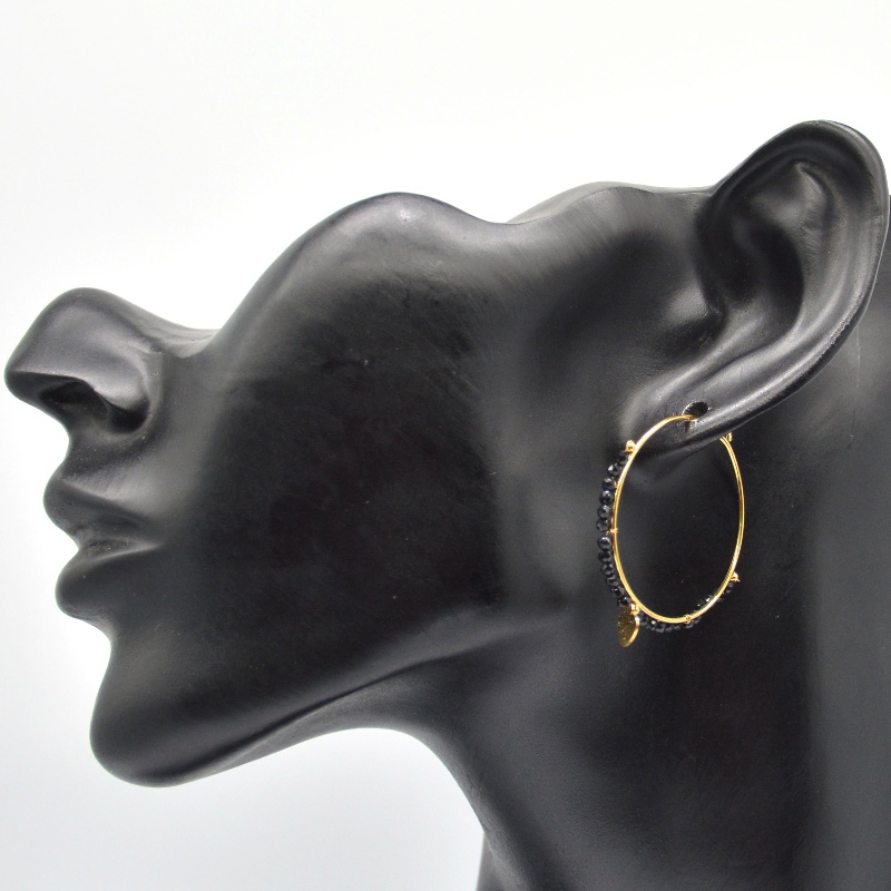 Orecchini rotondi, indossare perline, stile etnico, retrò, stile bohémien, orecchini a cerchio, stile donna, stile bohémien stella, ciondolo, fabbrica di lavorazione di gioielli Cina Ruifanbao