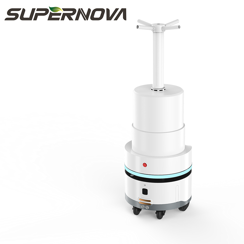 Robot industriale di sterilizzazione per atomizzazione con robot di disinfezione spray industriale con ricarica automatica ad alta efficienza