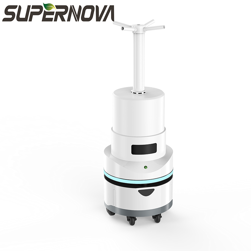 Robot industriale di sterilizzazione per atomizzazione con robot di disinfezione spray industriale con ricarica automatica ad alta efficienza