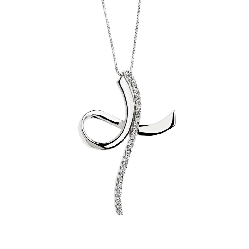 Collana in pietra viscosa argento 925 tipo semplice croce da donna Fabbrica di gioielli Cina Ruifanbao