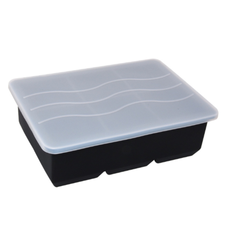 Griglia per ghiaccio in gel di silice Modello con griglia per ghiaccio a 8 griglie Griglia per ghiaccio a 8 griglie con coperchio