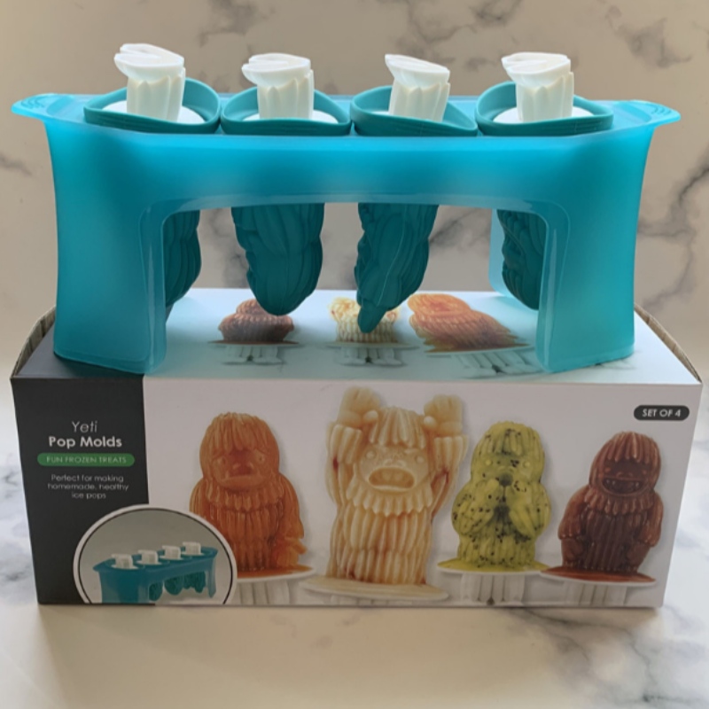Nuovo modello di gelato teschio ghiacciolo in silicone modello uomo selvaggio zombie con staffa Stampo gelato portatile fai-da-te