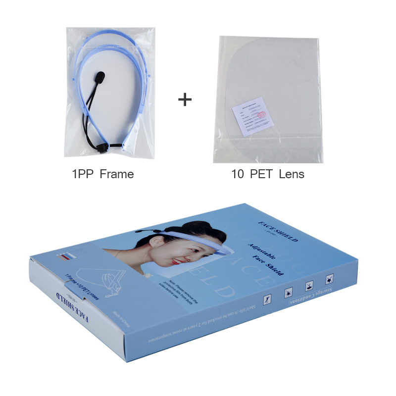 Visiera riutilizzabile a prova di schizzi anti-nebbia Protezione visiera regolabile con fascia elastica