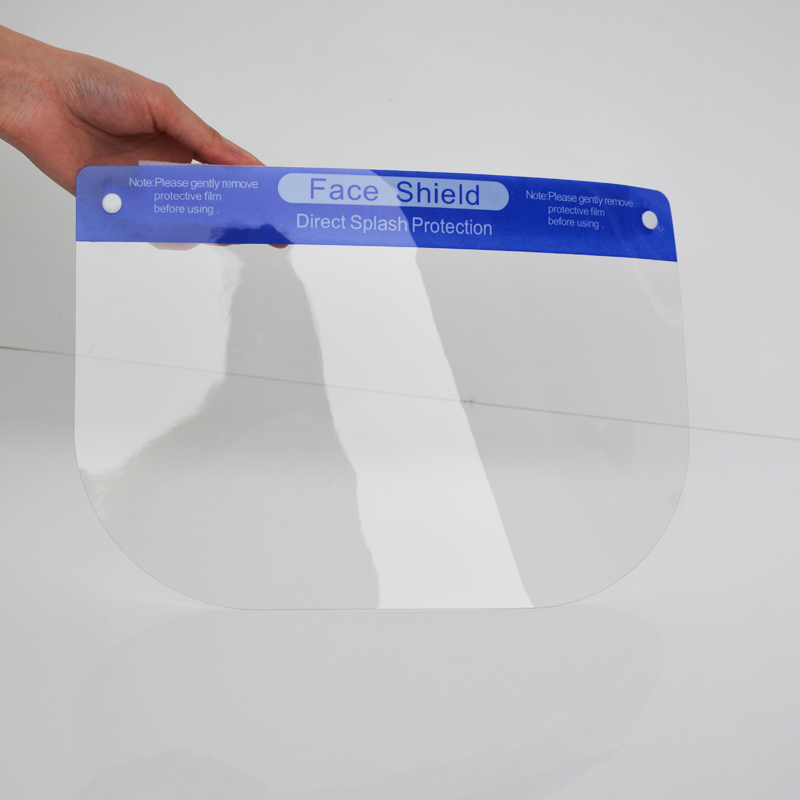 Protezione antispruzzo per il viso Visiera di sicurezza in plastica trasparente Visiera per il viso