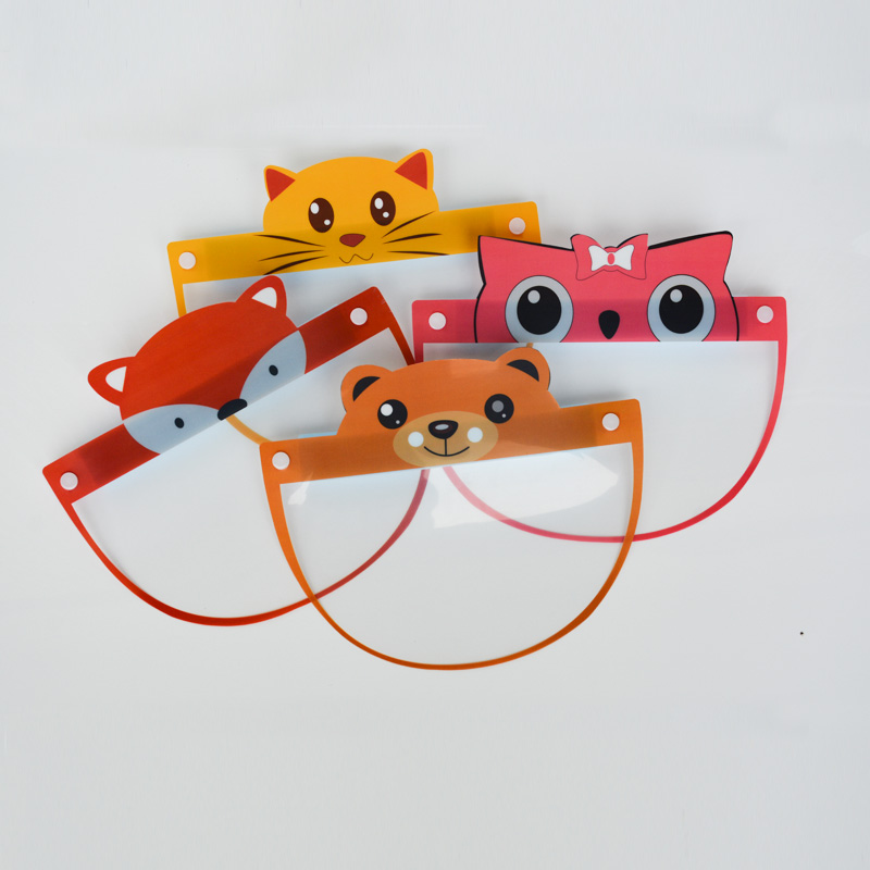 Visiera riutilizzabile per bambini con visiera antiappannamento da 0,25 mm