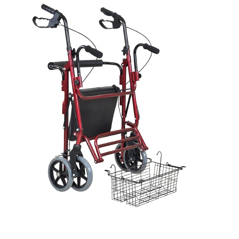 Rollator con bracciolo e poggiapiedi
