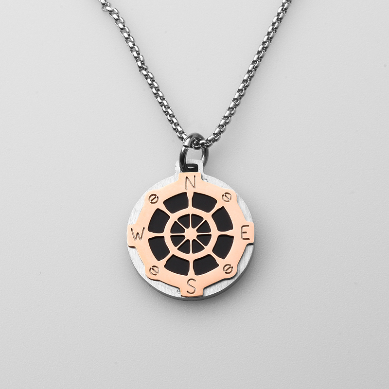 Collana da uomo con ciondolo ancora vento in acciaio inossidabile stile italiano made in china