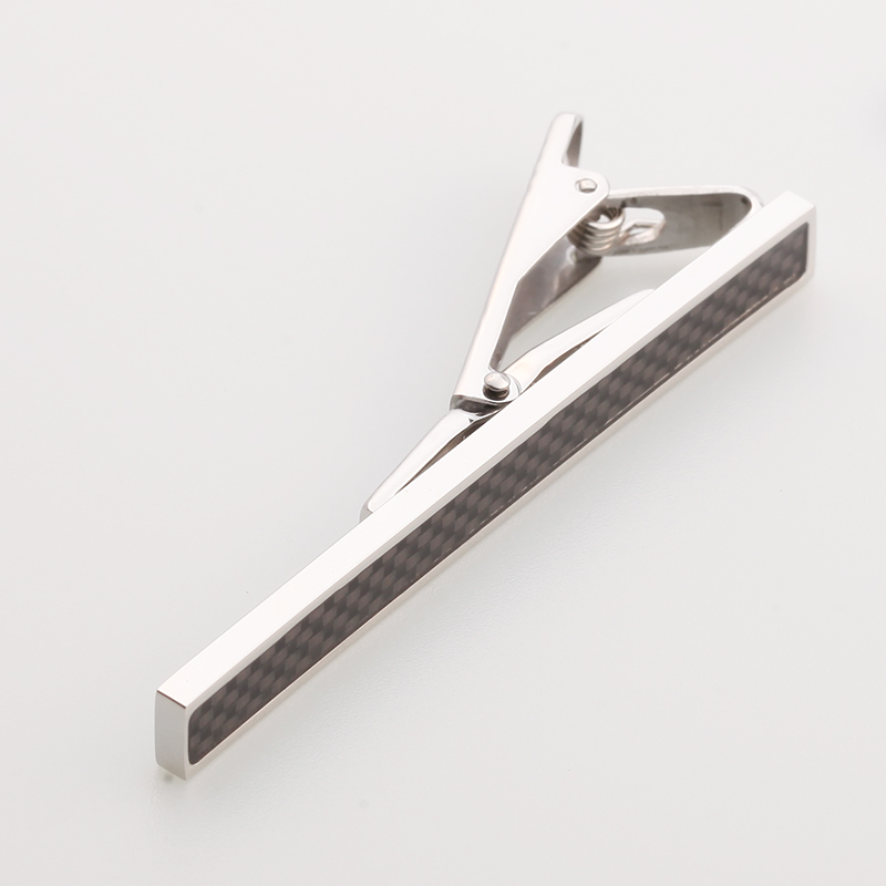 Fermacravatta da uomo in acciaio inossidabile al carbonio realizzato in accessorio di gioielli in Cina