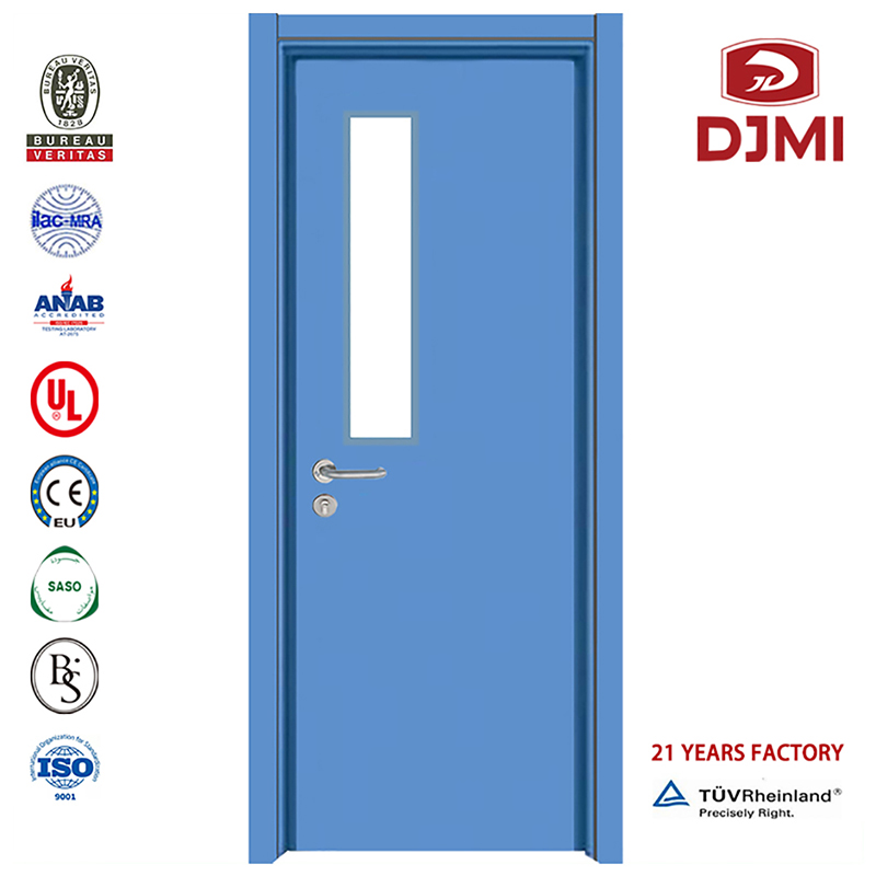 Produttore di servizi igienici in legno composito di alta qualità Porta in legno mdf scuola Porta in legno impiallacciato melammina economica Doppie porte aperte per sala operatoria Porta in legno per ospedale Personalizzata 6 pannello ...