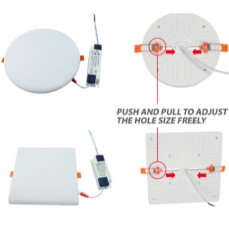 pannello luminoso senza cornice 9w, 16w, 24w, 36w