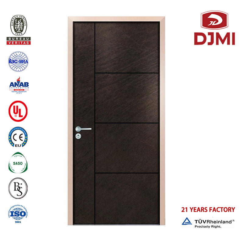 Bagno economico Impermeabile Teak Porta in legno Pelle Melamina personalizzata finita in fabbrica Design ospedaliero Pelle scura Porta Nuove impostazioni Porta interna in legno moderna Mdf Melamina economica modellata