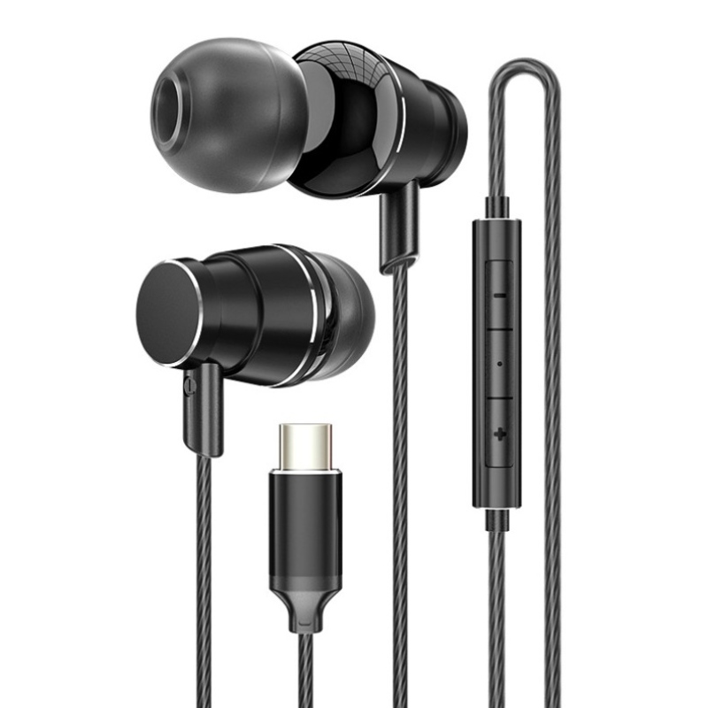 HIFI In-ear Super Stereo Sound Cuffie auricolari tipo C Cuffie cablate per Huawei Xiao Samsung