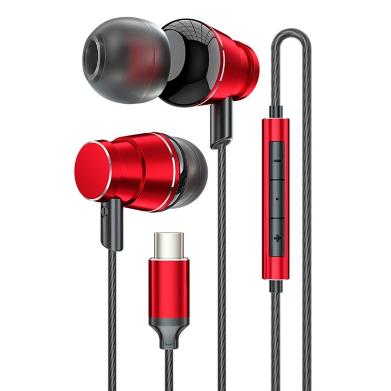 HIFI In-ear Super Stereo Sound Cuffie auricolari tipo C Cuffie cablate per Huawei Xiao Samsung