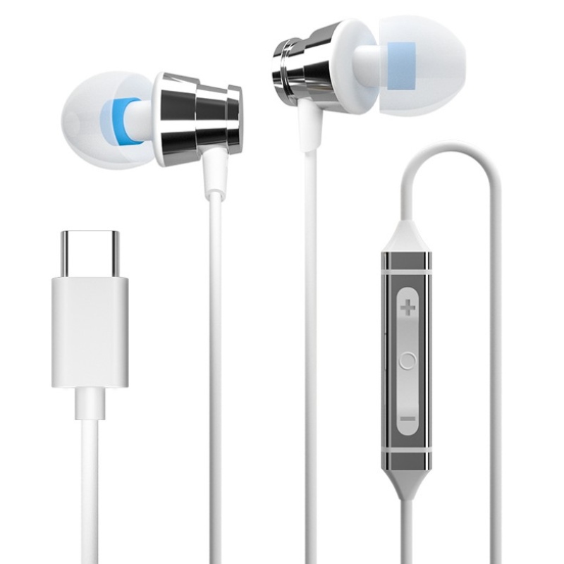 HIFI In-ear Super Stereo Sound Cuffie auricolari tipo C Cuffie cablate per Huawei Xiao Samsung