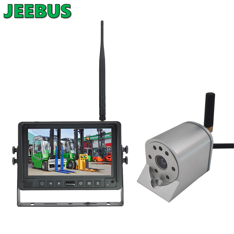 Sistema di monitoraggio DVR per telecamera wireless da 7 pollici impermeabile per visione notturna HD per carrello elevatore